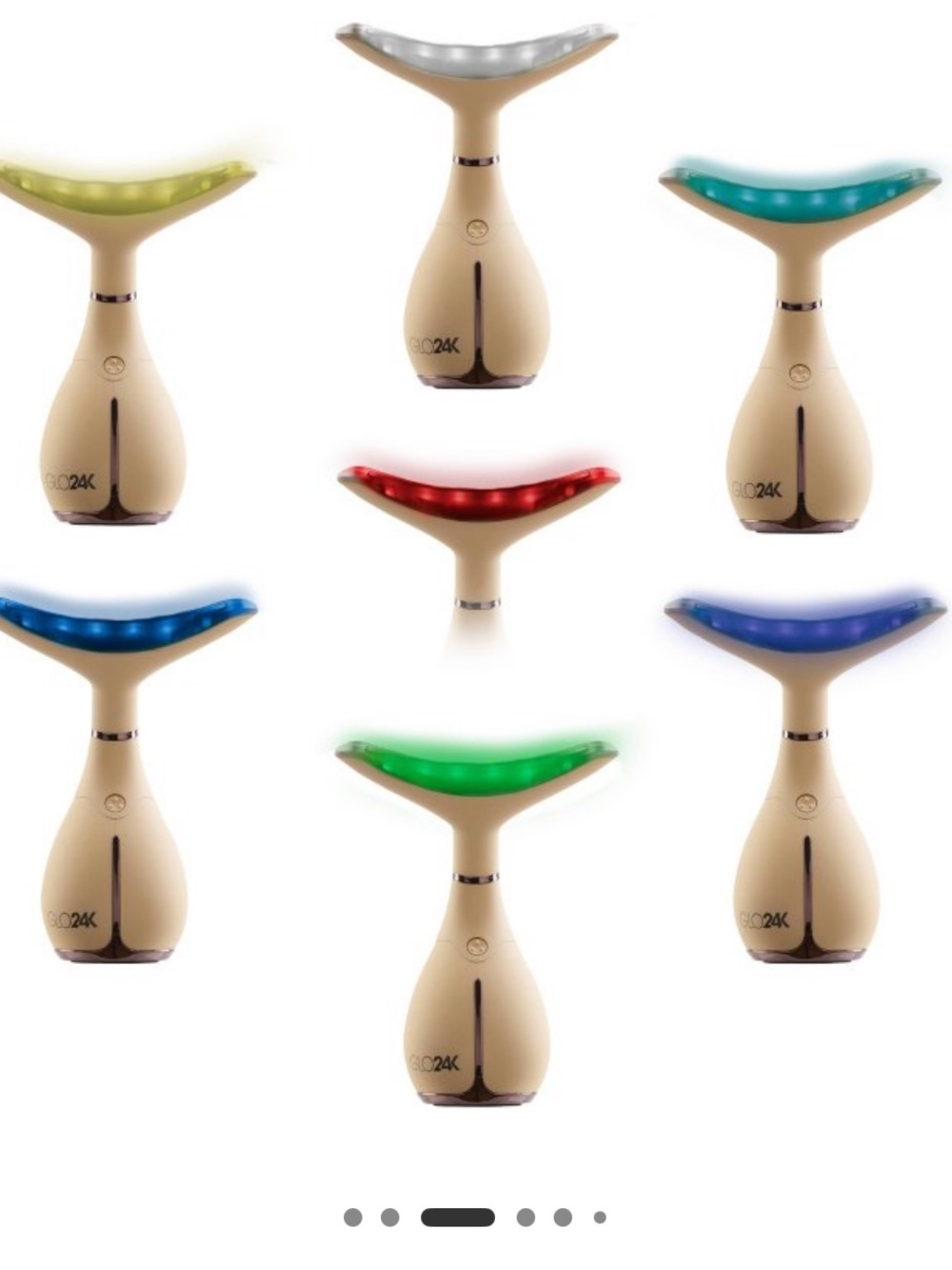 GLO 24K 7 color LED neck face Massager LIMITED EDITION!! - Picture 4 of 12